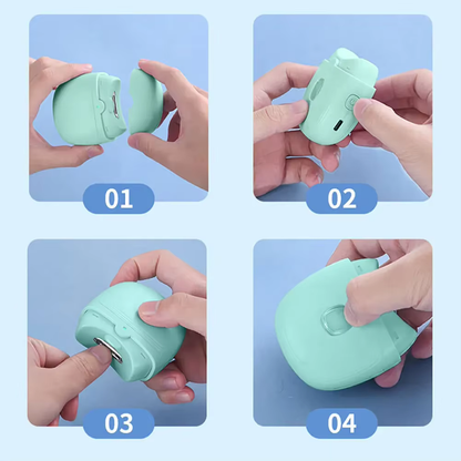 NailTrimmer Pro - Coupe-ongles électrique portable avec veilleuse LED et recharge USB