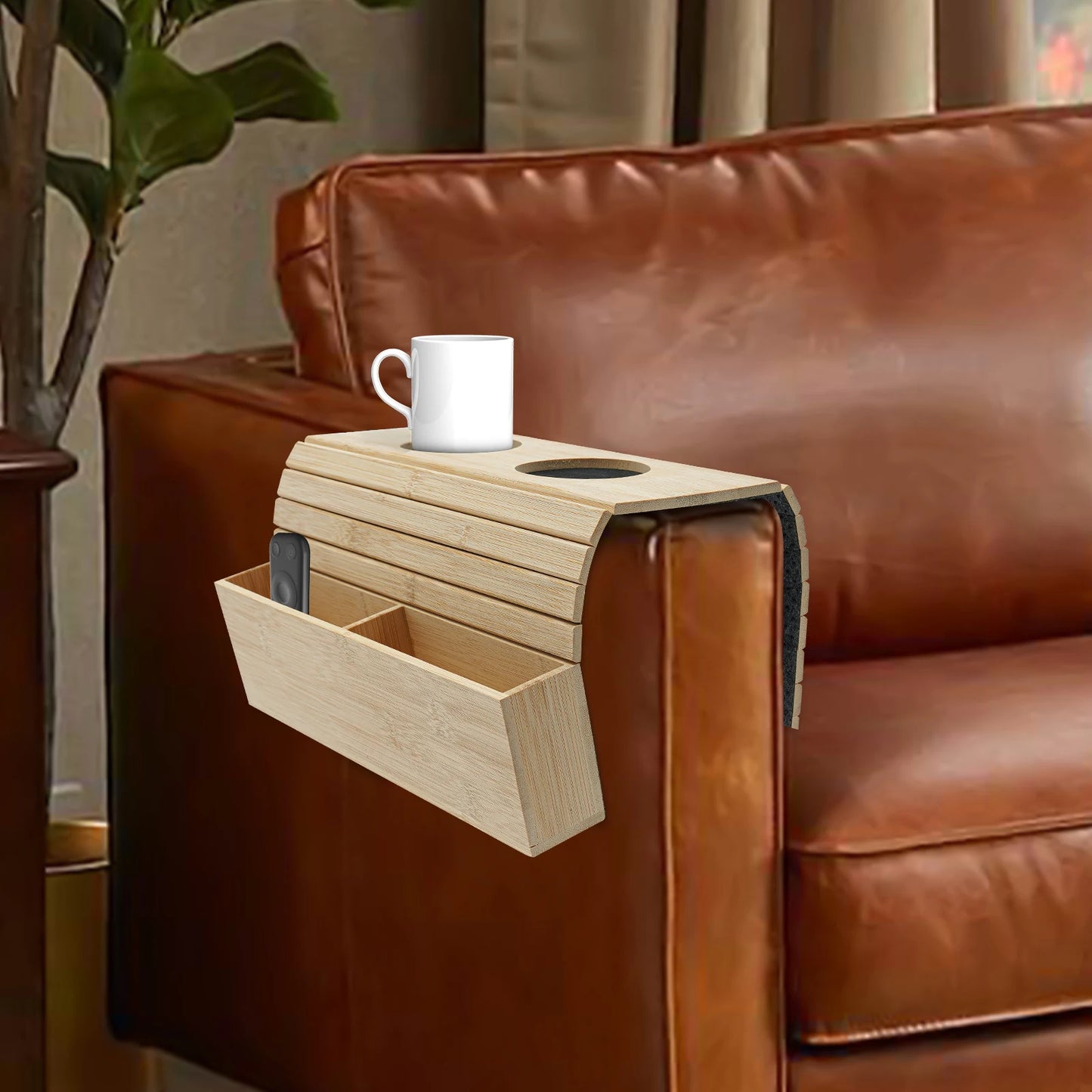 BambooFlex - Plateau de Canapé Pliable et Antidérapant