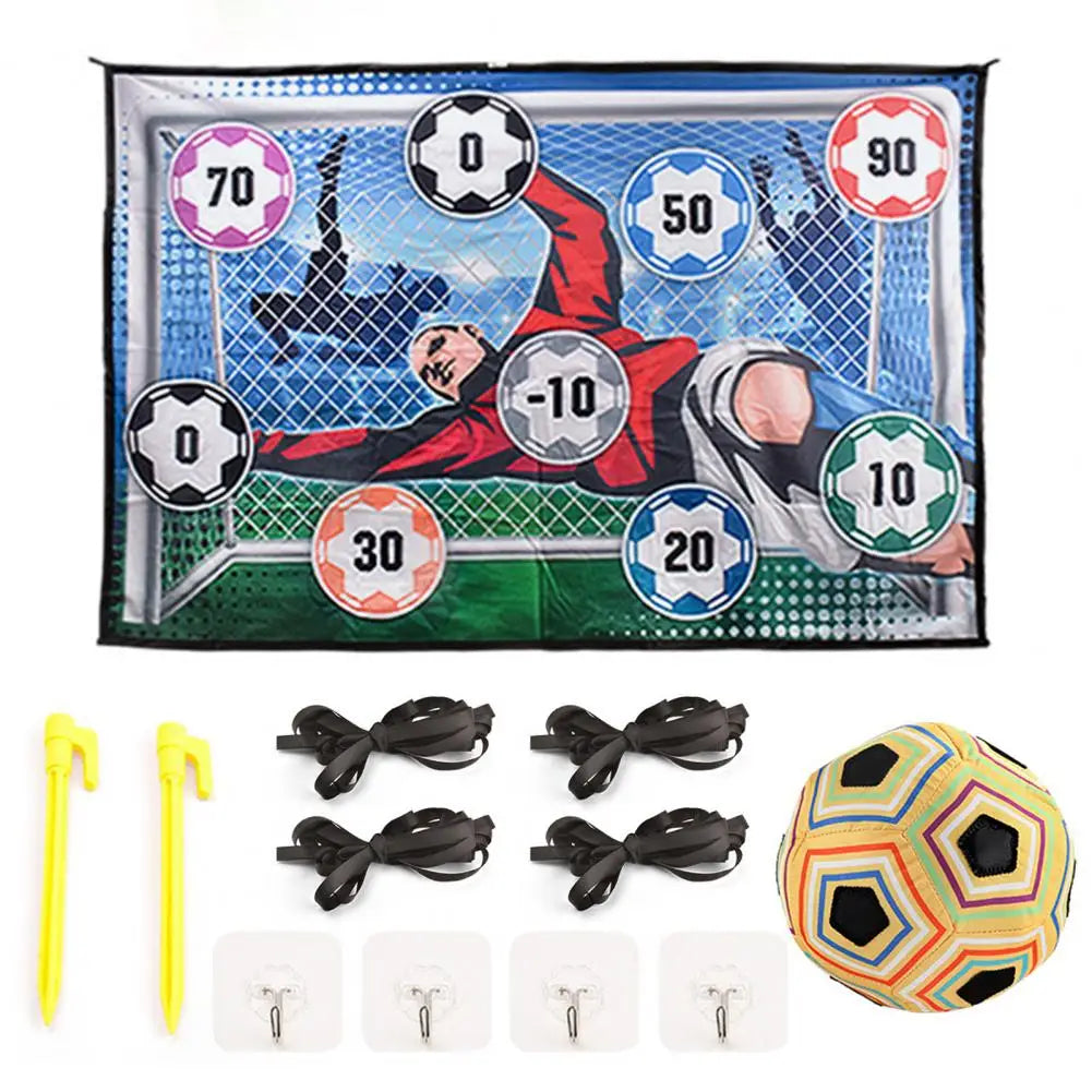 FootFun Max™ – Kit de Football Intérieur/Extérieur XXL pour Enfants (150x100 cm)
