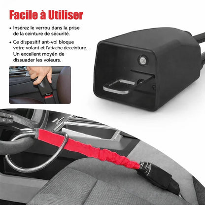 Antivol Volant Voiture — Câble Renforcé avec Cadenas