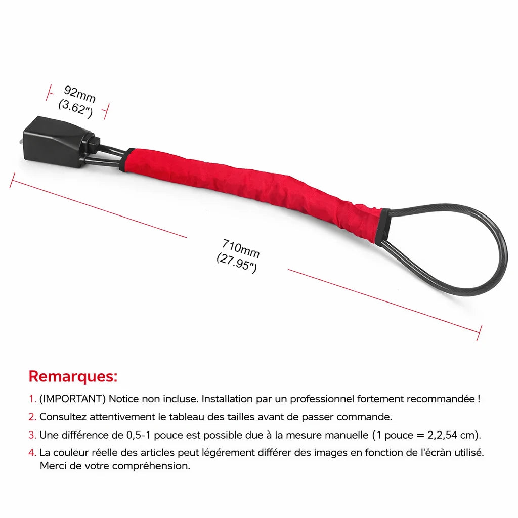 Antivol Volant Voiture — Câble Renforcé avec Cadenas