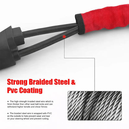 Antivol Volant Voiture — Câble Renforcé avec Cadenas